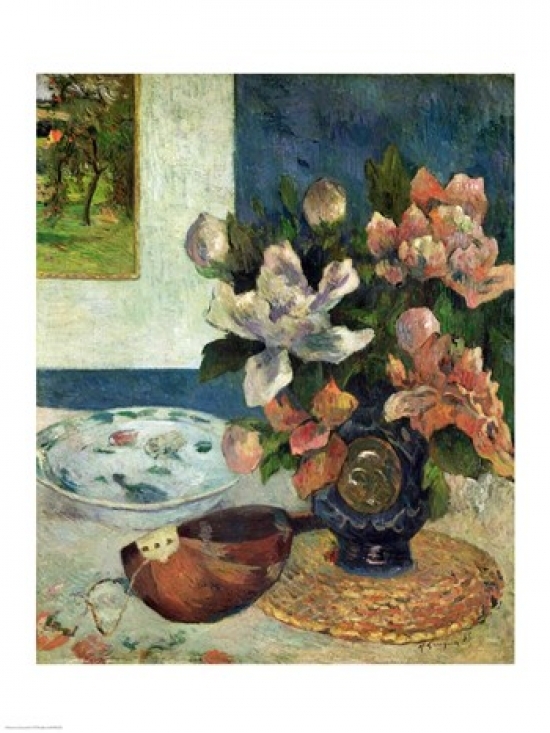Picture of Posterazzi BALXIR83558LARGE Still Life with A Mandolin 1885 Poster Print by Paul Gauguin - 24 x 36 in. - Large