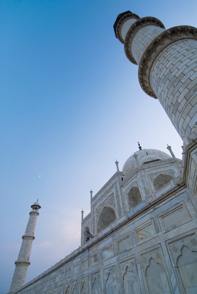 The Taj Mahal At Dusk - Low Angle View Poster Print