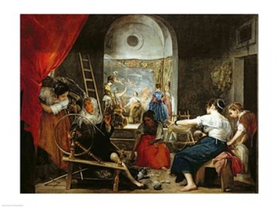 The Spinners Poster Print by Diego Velazquez - 24 x 18 in.