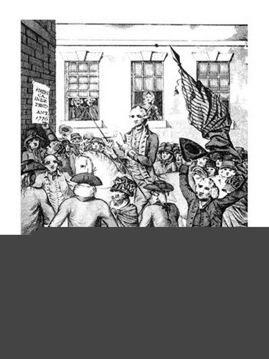 BALXJF105025LARGE The Manner in Which The American Colonists Declared Themselves Independent of The King 1776 Poster Print - 24 x 36 in. - Large