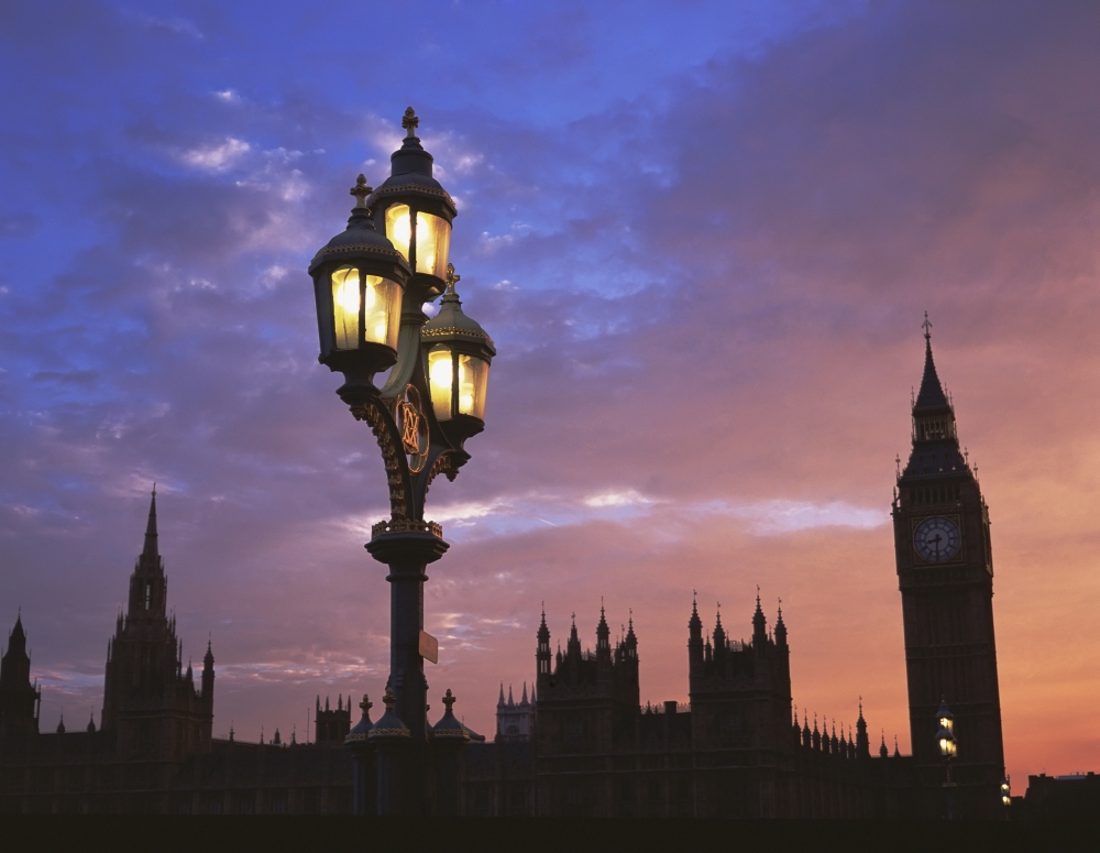 Parliament & Light At Sunset Poster Print - 32 x 24 - Large