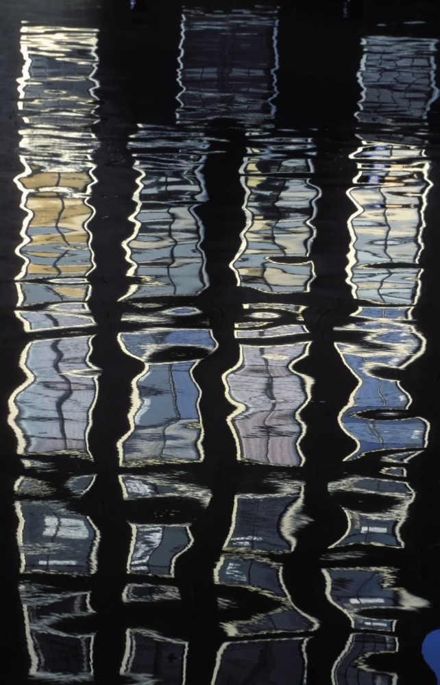 Houses Reflected In Canal Water Poster Print - 12 x 19