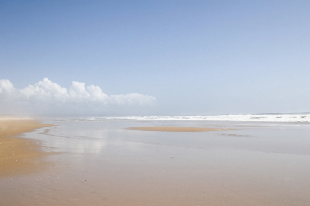 Beach On Costa Da Caparica Poster Print