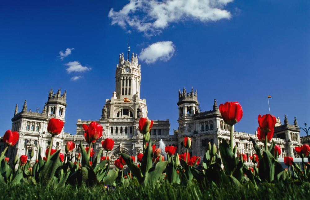 Palacio De Comunicaciones At Plaza De Cibeles Poster Print - 19 x 12