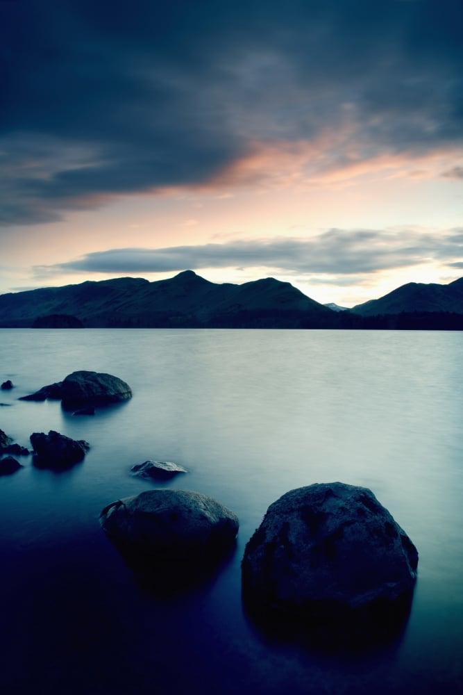 Derwent Water with Catbells At Sunset Poster Print - 24 x 38 - Large