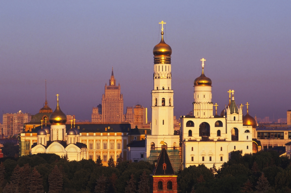 Kremlin Against Moody Sky Poster Print - 19 x 12