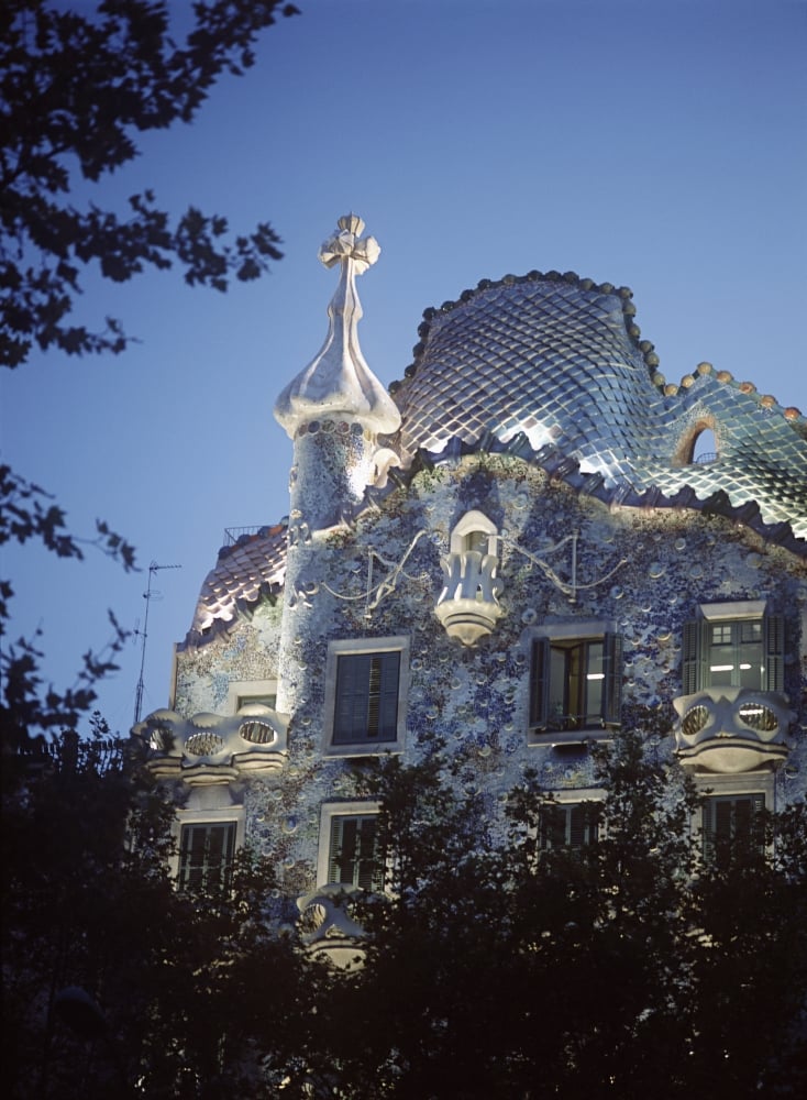 Casa Batllo At Dusk Poster Print, 26 x 36 - Large
