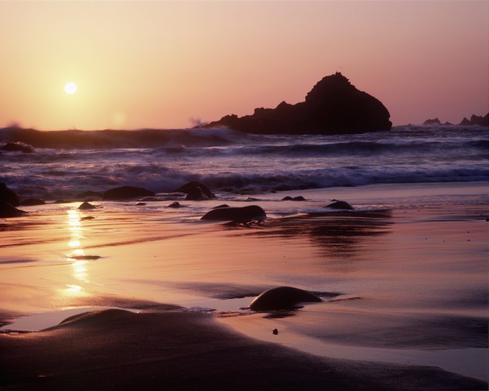 Coastline At Sunset Poster Print - 17 x 13
