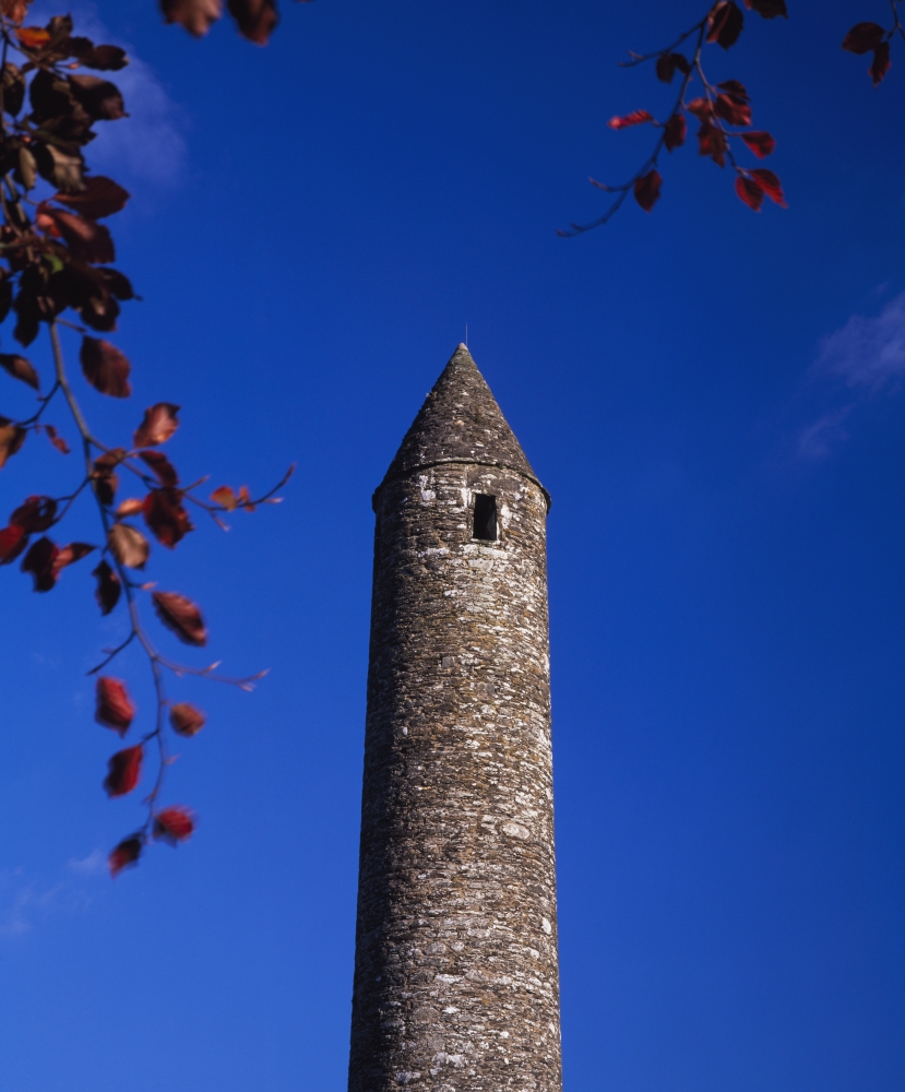 Round Stone Tower At Glendalough Poster Print - 14 x 17