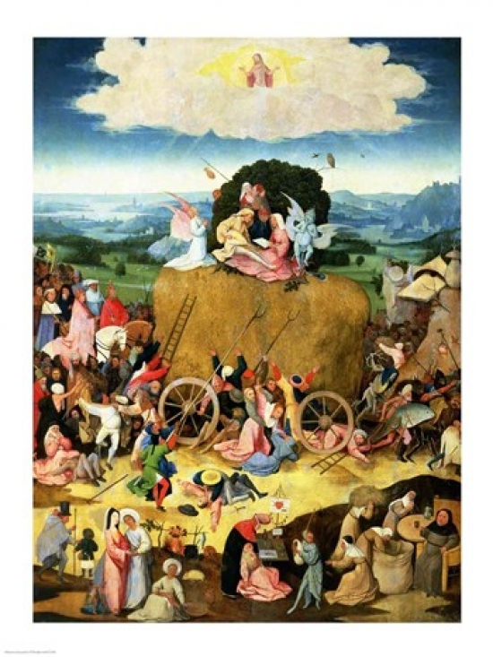 The Haywain - Central Panel of The Triptych C.1500 Poster Print by Hieronymus Bosch - 24 x 36 in. - Large