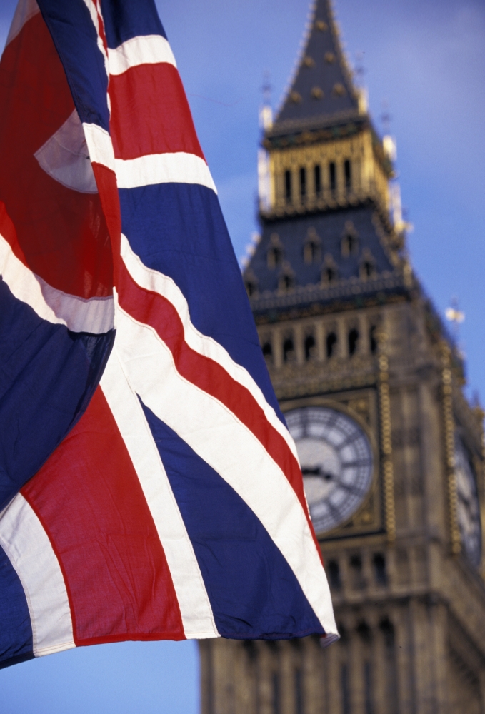 Union Flag & Big Ben Poster Print, 12 x 18