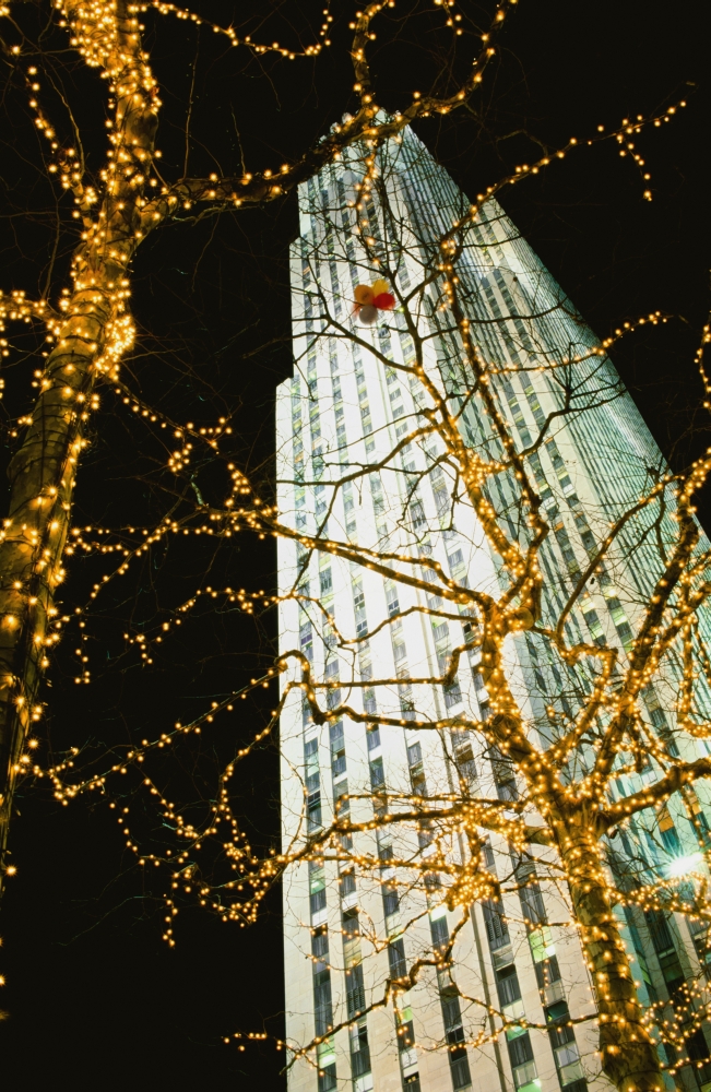 Rockefeller Centre At Night Poster Print, 12 x 19