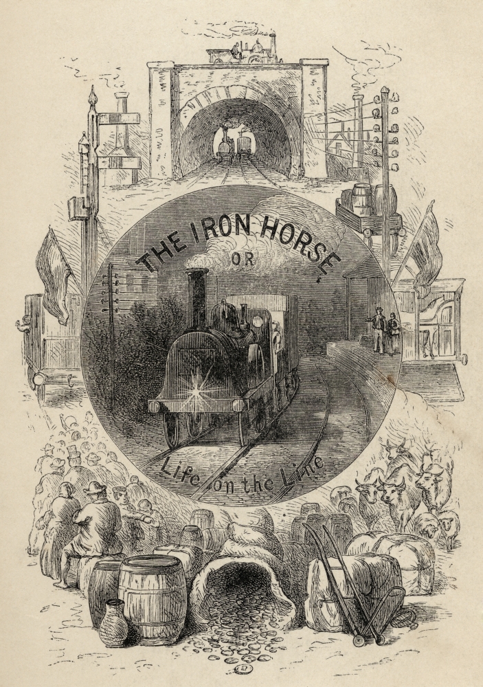 Title Page to The Iron Horse Or Life On The Line By R.M. Ballantyne Published 1884 Poster Print, 24 x 34 - Large
