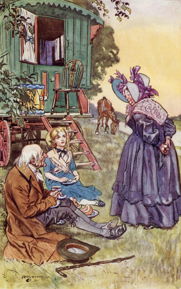 Picture of Posterazzi DPI1903524 Tea with Mrs Jarley. Frontispiece By H.M. Brock From The Book The Old Curiosity Shop By Charles Dickens Poster Print, 11 x 18