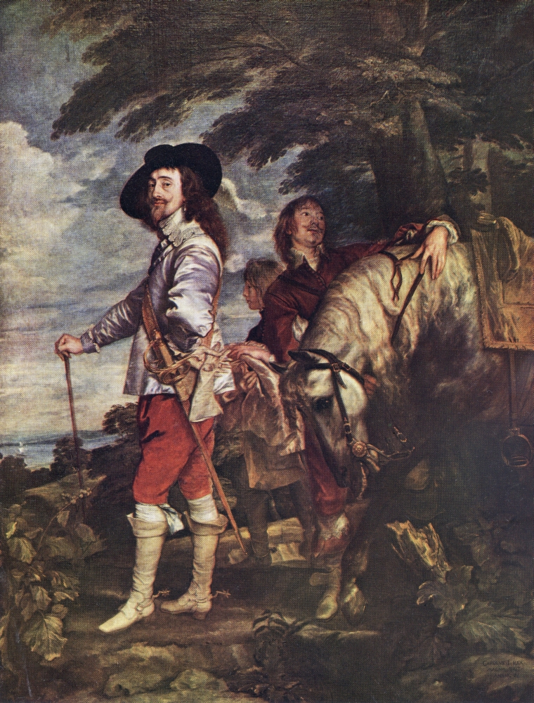 Picture of   Charles I. Painting By Sir Anthony Van Dyck. King Charles I of England&#44; 1600 - 1649 From The Worlds Greatest Paintings Published By Odhams Press&#44; London&#44; 1934 Poster Print&#44; 12 x 16