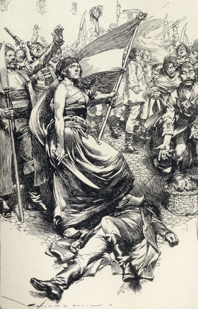 DPI1903526 Madame Thrse Defarge. Illustration By Max Cowper From The Book A Tale of Two Cities By Charles Dickens Poster Print, 11 x 18