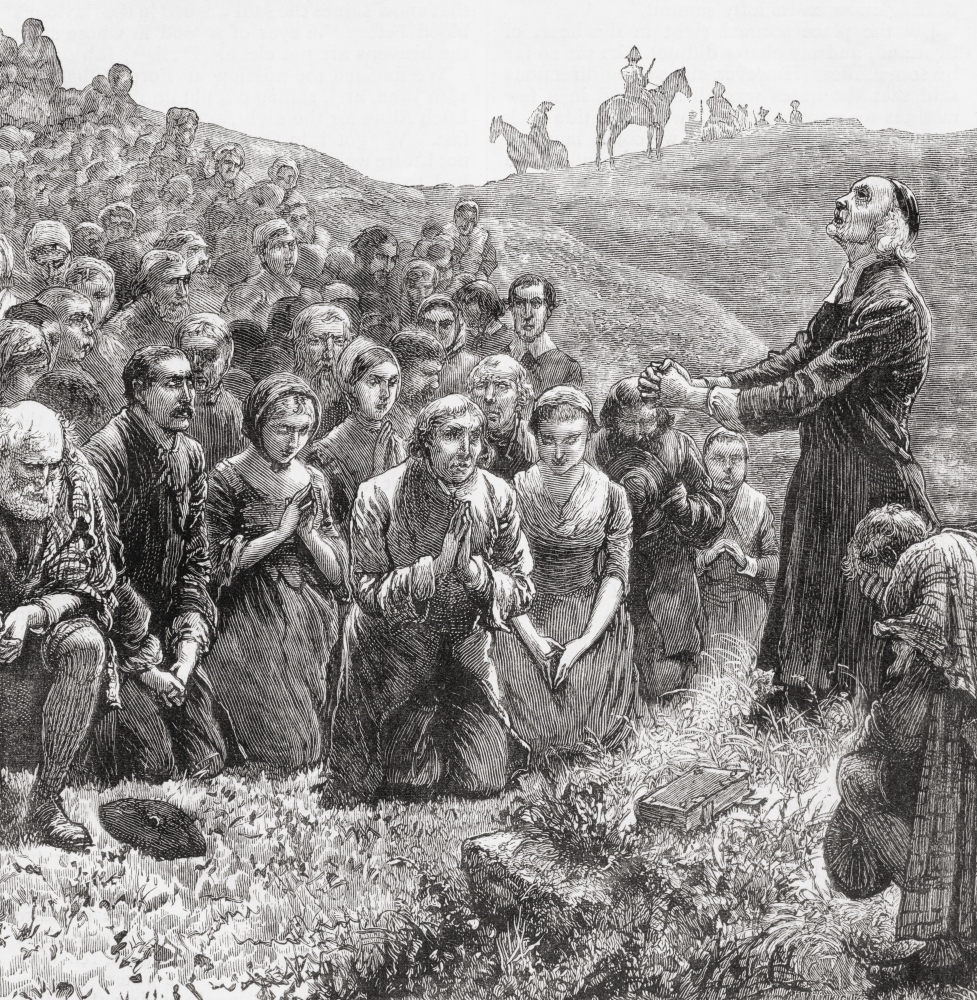 DPI1903542 A Prayer Meeting of The Covenanters In The 17th Century From The Book Our Own Magazine Published 1885 Poster Print, 14 x 14