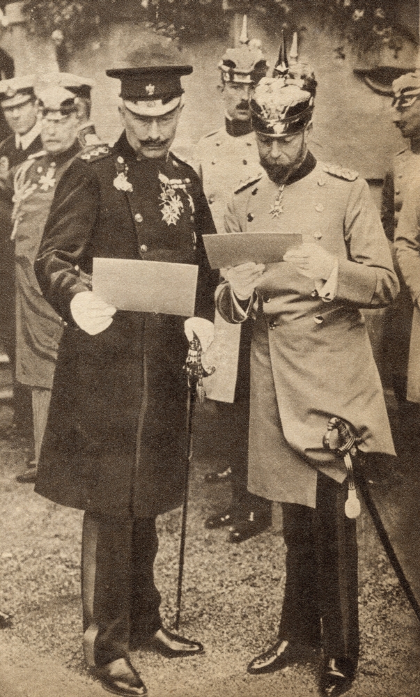 DPI1903546 King George V & Kaiser Wilhelm Ii Discussing Operation Orders In Germany In Poster Print, 11 x 18
