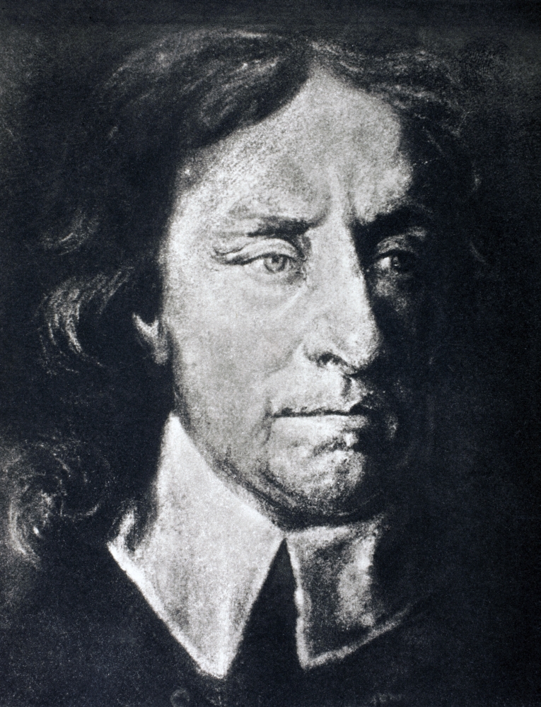 Picture of   Oliver Cromwell 1599 to 1658 English Military Leader & Politician. After A Crayon Drawing By Samuel Cooper From Memoirs of The Martyr King By Allan Fea Published 1905 Poster Print&#44; 12 x 16
