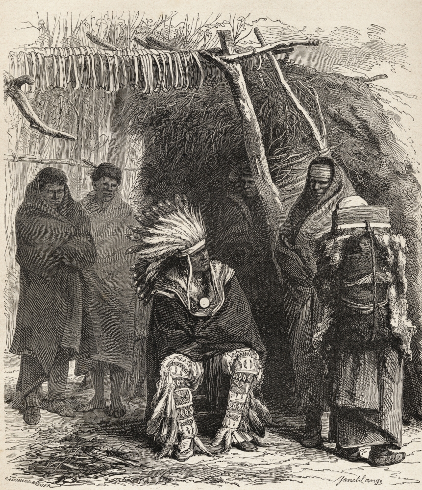 Picture of Posterazzi DPI1903639 Peter La Cherre, Or Peta-La-Sha-Ro, 1797 to 1874 Celebrated Pawnee Indian Chief & Warrior From El Mundo En La Mano Published 1878 Poster Print, 13 x 15