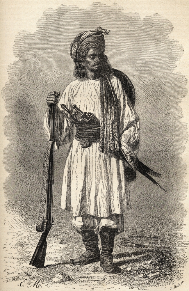 Picture of Posterazzi DPI1903651 An Afghan Soldier In The 19th Century From El Mundo En La Mano Published 1878 Poster Print&#44; 11 x 18