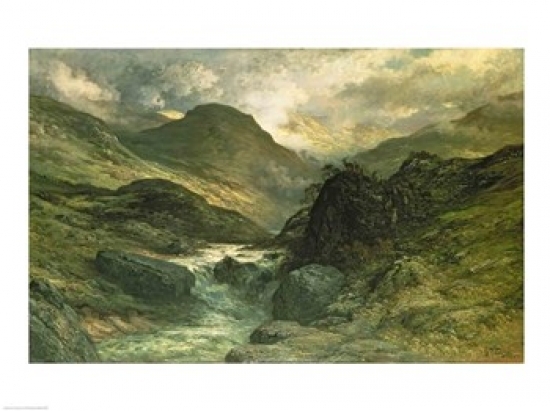 A Canyon 1878 Poster Print by Gustave Dore - 36 x 24 in. - Large