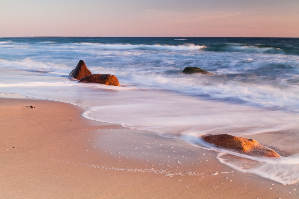 DPI12254619 Gay Head Public Beach at Sunset - Marthas Vineyard Massachusetts United States of America Poster Print - 19 x 12 in.