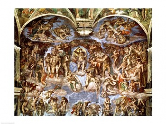 Sistine Chapel The Last Judgement 1538-41 Poster Print by Michelangelo Buonarroti - 24 x 18 in.