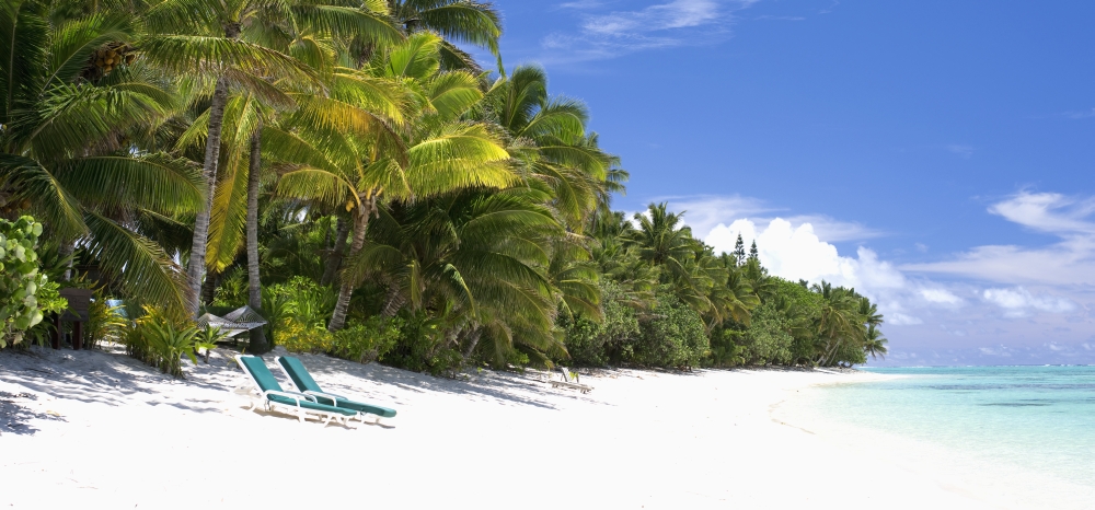 Pristine Beach - Rarotonga Cook Islands Poster Print - 44 x 20 in. - Large