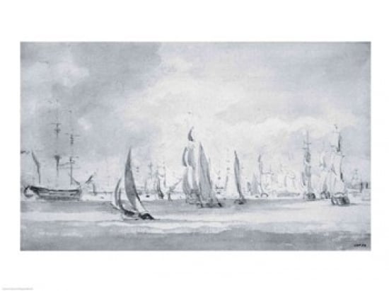 Shipping in The Thames Poster Print by John Constable - 24 x 18 in.