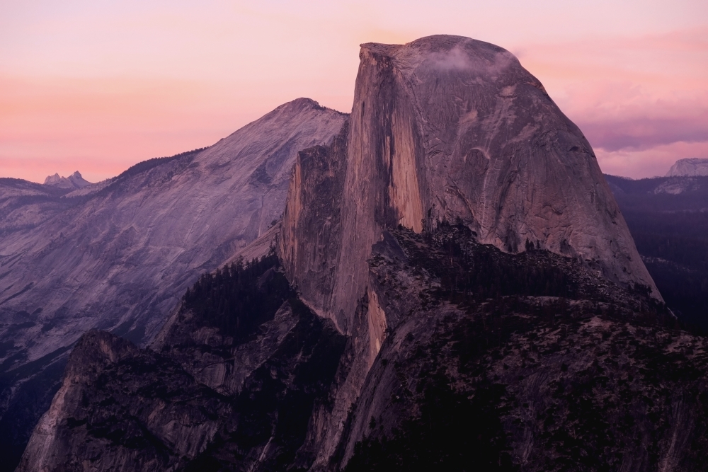 Sunset on Half Dome As Seen From Glacier Point Yosemite National Park - California United States of America Poster Print - 38 x 24 in. - Large