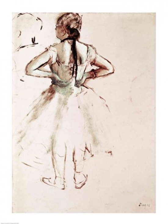 Picture of Posterazzi BALXIR178953LARGE Dancer Viewed From The Back Poster Print by Edgar Degas - 24 x 36 in. - Large