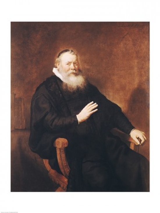 Picture of Posterazzi BALXIR179432LARGE Portrait of Pastor Eleazer Swalmius Poster Print by Rembrandt Van Rijn - 24 x 36 in. - Large