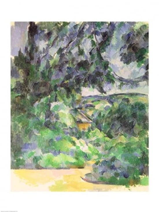 Blue Landscape Poster Print by Paul Cezanne - 24 x 36 in. - Large