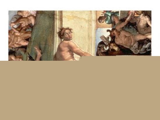 BALBAL377133 Sistine Chapel Ceiling 1508-12 Detail of One of The Ignudi Poster Print by Michelangelo Buonarroti - 24 x 18 in.
