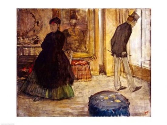 BALBAL385510LARGE Interior with Two Figures 1869 Poster Print by Edgar Degas - 36 x 24 in. - Large