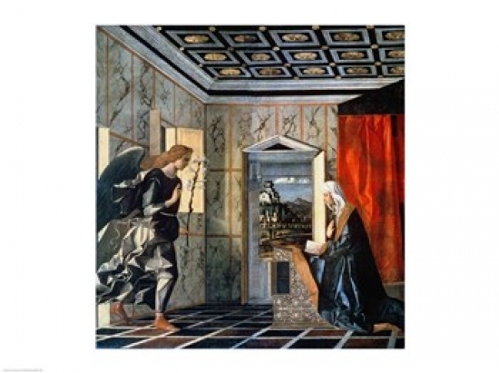 The Annunciation Poster Print by Giovanni Bellini - 36 x 24 in. - Large