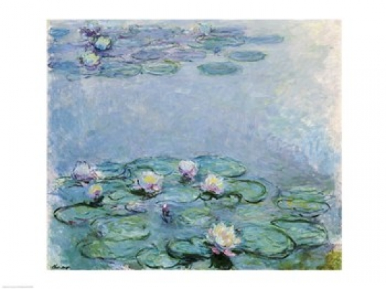 Water Lilies Poster Print by Claude Monet - 24 x 18 in.