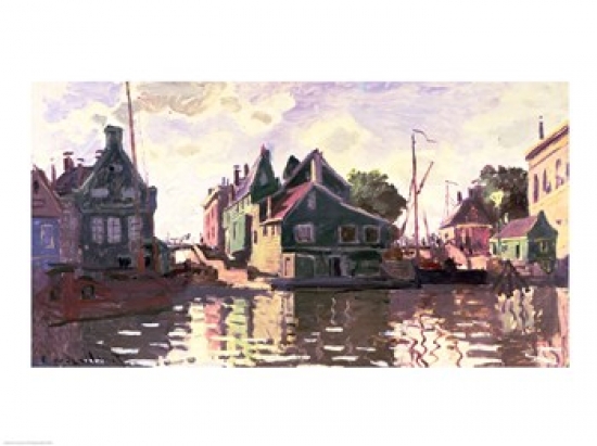 Zaandam Poster Print by Claude Monet - 24 x 18 in.