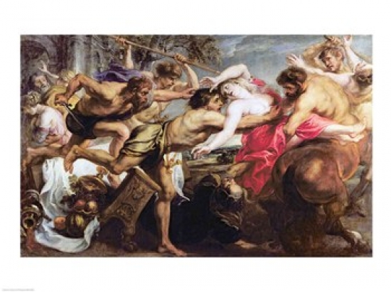 Lapiths & Centaurs Poster Print by Peter Paul Rubens - 24 x 18 in.