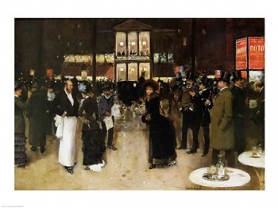 The Boulevard at Night Poster Print by Jean Beraud - 36 x 24 in. - Large