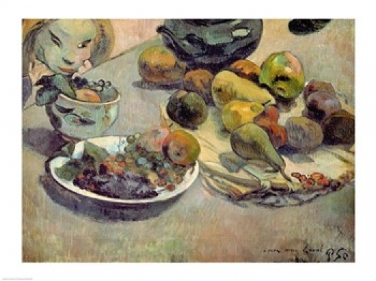 Still Life with Fruit 1888 Poster Print by Paul Gauguin - 36 x 24 in. - Large