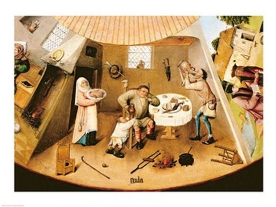 Picture of Posterazzi BALXIR154096LARGE Gluttony Detail From The Table of The Seven Deadly Sins & The Four Last Things C1480 Poster Print by Hieronymus Bosch - 36 x 24 in. - Large