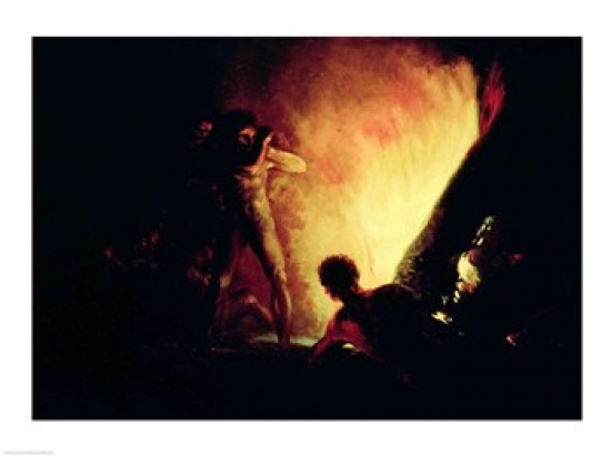The Pyre Poster Print by Francisco De Goya - 24 x 18 in.