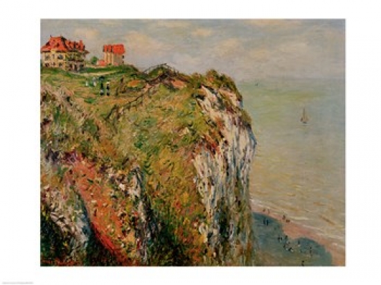 Cliff at Dieppe 1882 Poster Print by Claude Monet - 24 x 18 in.