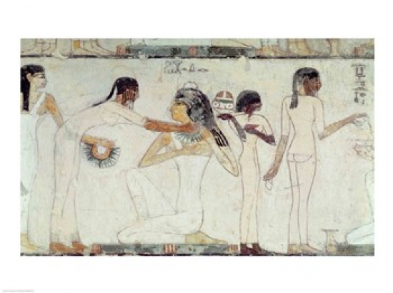 Picture of Posterazzi BALXIR169524 The Toilet of Noblewomen From The Tomb of Rekhmire Poster Print - 24 x 18 in.