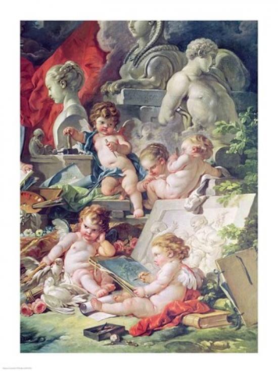 Picture of Posterazzi BALXIR172611 Genius Teaching The Arts 1761 Poster Print by Francois Boucher - 18 x 24 in.