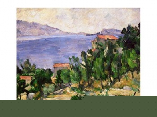 Picture of Posterazzi BALXIR173096LARGE View of Mount Marseilleveyre & The Isle of Maire Poster Print by Paul Cezanne - 36 x 24 in. - Large
