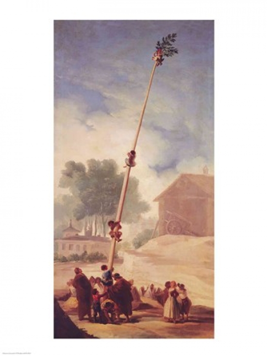 The Greasy Pole 1787 Poster Print by Francisco De Goya - 18 x 24 in.