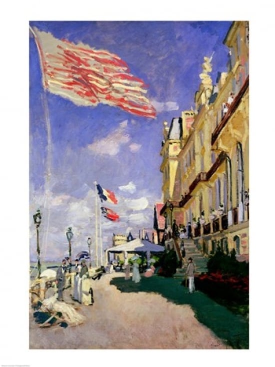 Picture of Posterazzi BALXIR19127LARGE The Hotel Des Roches Noires at Trouville 1870 Poster Print by Claude Monet - 24 x 36 in. - Large